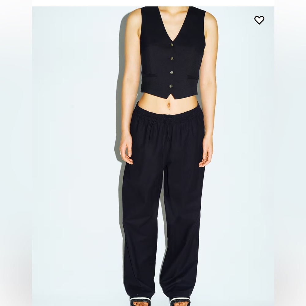 NWT H&M LINEN BLEND PANTS